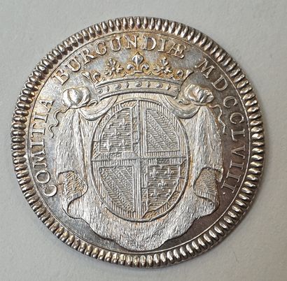 null JETON - BOURGOGNE, 1758, argent.