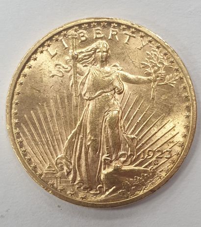 null MONNAIE Américaine en or de 20 Dollars "Liberty" de 1923