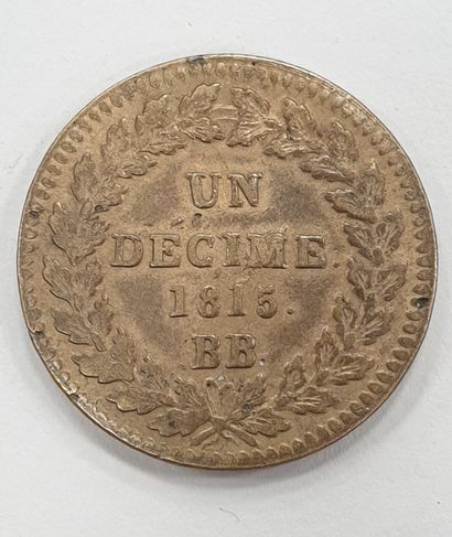 null MONNAIE MODERNE - Décime Louis XVIII, 1815 BB, point après "décime" et "1815"....