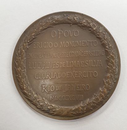 null MEDAILLE - Brésil, Louiz Alves de Lima, cuivre, 1898, diam. 50 mm, poids : 58,6...