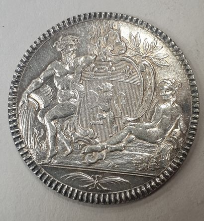 null JETON - François BERTIN echevin de Lyon, 1771, argent, poids : 9,7 g, SPL