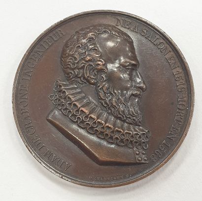 null MEDAILLE - Adam de Crapone, cuivre, 1820, dim. 41 mm, Poids : 36,9 g