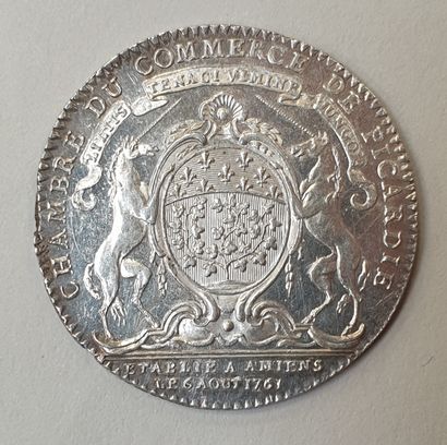 null JETON - PICARDIE, 1761, argent.