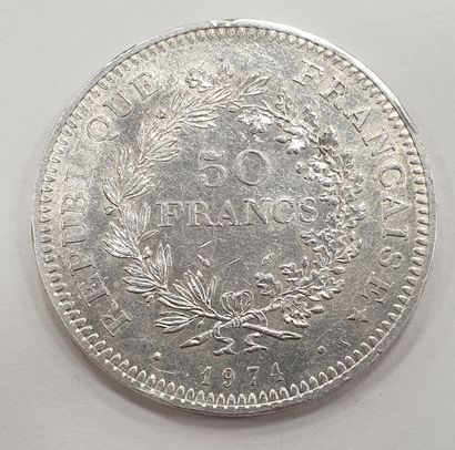 null MONNAIE MODERNE - 50 Francs Hercule 1974, Avers de la 20 Francs