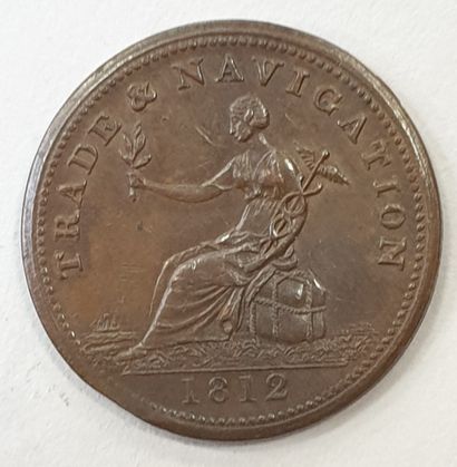 null MONNAIE ÉTRANGÈRE - CANADA, 1/2 Penny 1812