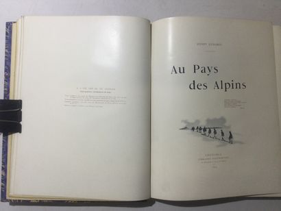 null Henry DUHAMEL, Au Pays des Alpins, 1 Volume In- 4, demi reliure cuir, dos à...