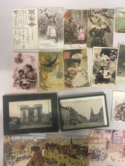 null Lot d'environ 30 Cartes Postales dont : anciennes, Lorraine, bicentenaire de...