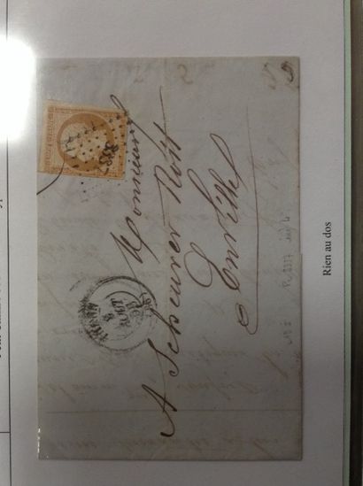 null Lot de timbres sur enveloppes : 

- 2 fois n°22, Empire Français - Napoléon...