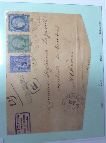 null Lot de Timbres sur enveloppes: 

- 2 Fois N° 22, Empire Français, Napoléon III,...
