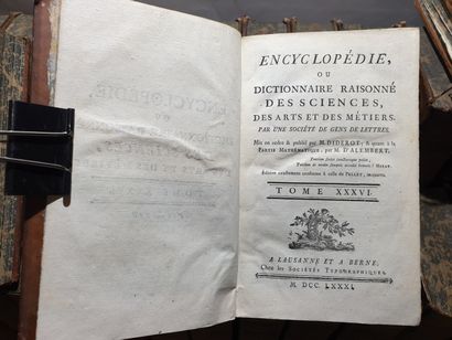 null DIDEROT (Denis) - ALEMBERT (D’). Encyclopédie, ou Dictionnaire raisonné des...