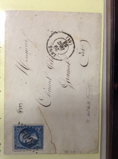 null Lot de timbres sur enveloppes: 

-N° 60-III, CÉRÉS, 25 cts, dentelé, oblitéré...