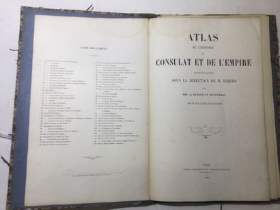 null Adolphe THIERS, Atlas de l'Histoire du Consulat et de L'empire, 1 grand Volume...