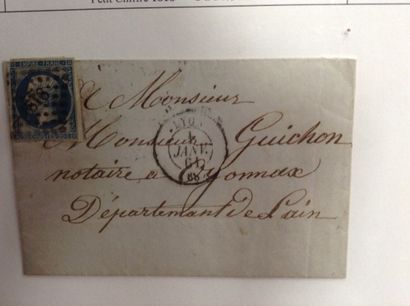 null Lot de timbres sur enveloppes: 

- N° 14 II, Empire Français Nap III, 20 cts,...