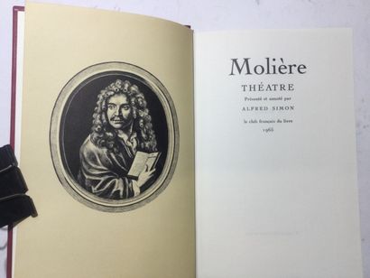 null Collection complète Théatre Classique Français en 12 Volumes, reliures pleines...
