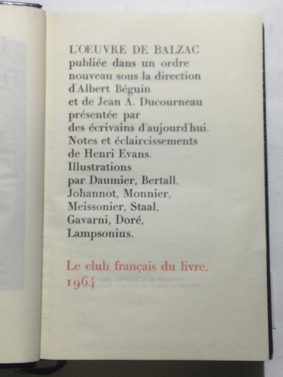 null Oeuvres complètes de BALZAC en 16 Volumes In-8, illustrations Daumier, Bertall,...