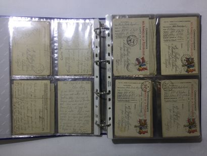 null ALBUM comprenant environ 300 Cartes postale manuscrites et certaines oblitérées,...