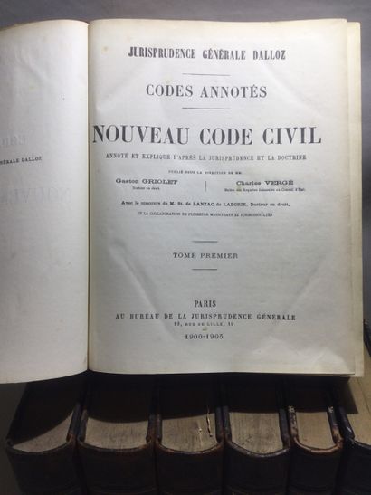 null [DROIT] - Gaston GRIOLET et Charles VERGE, Nouveau code civil annoté et expliqué...