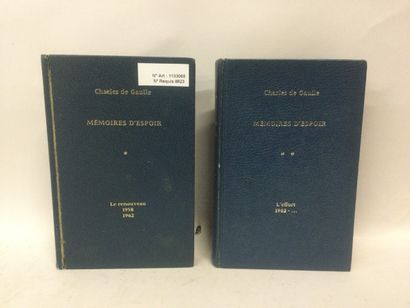 null Charles De Gaulle, Mémoires d'espoir, 2 Volumes In-8 cartonnés, numéroté 3541,...