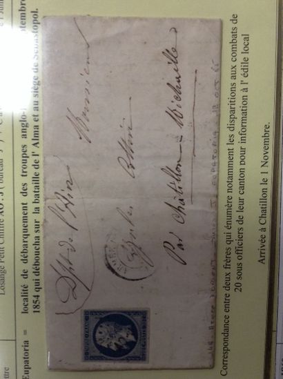null Lot de timbres sur enveloppes : 

- 2 fois n°22, Empire Français - Napoléon...