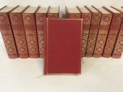 null Collection complète Théatre Classique Français en 12 Volumes, reliures pleines...