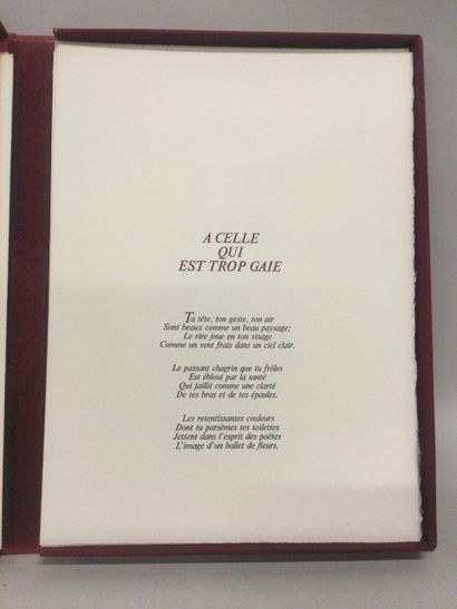 null Charles BAUDELAIRE, les fleurs du mal, 1 Vol. grand in-folio sous emboitage...