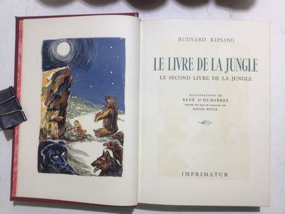 null Oeuvres de Rudyard KIPLING, 6 Volumes illustrés (Daydé, Thomas...) sous étuis,...