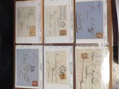 null Lot de timbres sur enveloppes : 

- N° 16, Empire Français Nap III, 40 cts,...