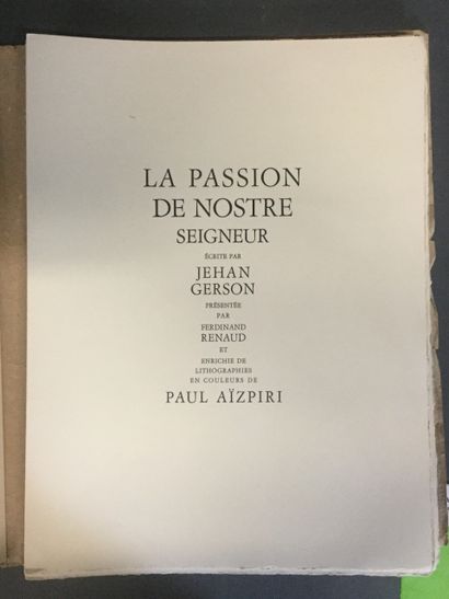 null GERSON Jehan, «La passion de Nostre Seigneur Jésus Christ» Paris, Pierre de...