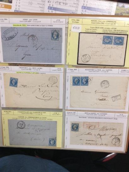 Lot de timbres sur enveloppes: 
- N° 22,...