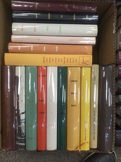 null 6 CARTONS comprenant 87 reliures littéraires de la collection du club français...