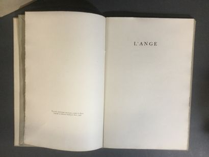null Paul VALERY, L'Ange, 1 vol. gd in-4 broché, couverture rempliée sous chemise...