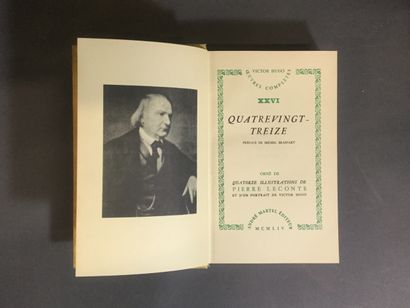 null Victor Hugo, Oeuvre complète, 35 Vol. in-8, reliures éditeur cartonnées, éd....