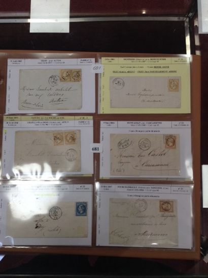 Lot de timbres sur enveloppes: 
- Paire N°...
