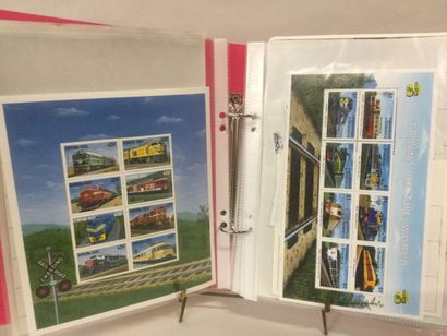null Album de timbre "The History of train" sur le thème de l'histoire ferroviaire...