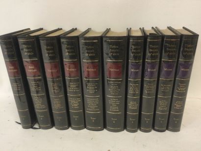 null Collection théatre français du 18émé/19éme siècles, 10 Volumes In-8, reliures...