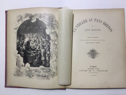 null [LITTERATURE] - Léon MANESSE, La Veillée au Pays Breton, illustré de 82 gravure...