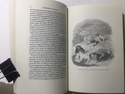 null Daniel DEFOE, Aventures de Robinson Crusoé, édition illustrée par Grandville,...
