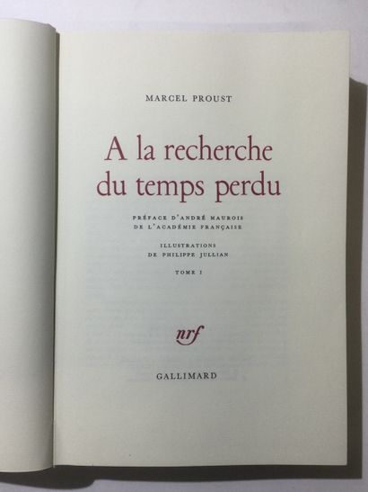 null Marcel PROUST, A la recherche du temps perdu, 7 Volumes In-8 + un supplément...