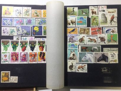null ALBUM de timbres étrangers oblitérés, principalement seconde moitié du XXème,...