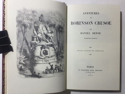 null Daniel DEFOE, Aventures de Robinson Crusoé, édition illustrée par Grandville,...