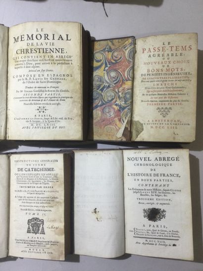 null Ensemble de 13 volumes époque XVIIème et XVIIIème, tomaison incomplète : Oeuvre...