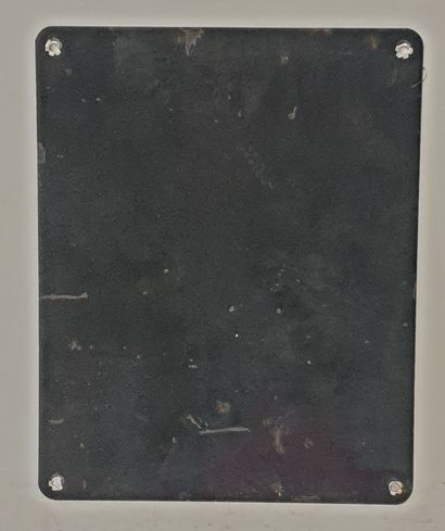 null PLAQUE en tôle émaillée "MACHINE A TRAIRE LORRAINE", dim. 25 x 20 cm