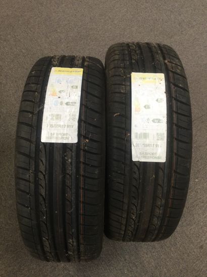 null Paire de PNEUS neufs de marque DUNLOP ref. 205/55R17 91 V.