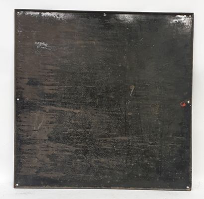 null PLAQUE en tôle émaillée "CIP MOTRICINE", dim. 75 x 75 cm.
