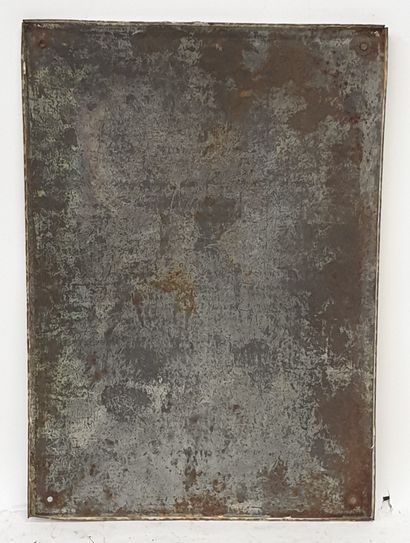 null PLAQUE en tôle peinte " LA BIERE DE MEUSE", dim. 36 x 26 cm.
