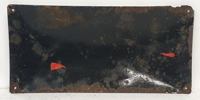 null PLAQUE en tôle émaillée "MAGGI", dim. 28 x 48,5 cm.