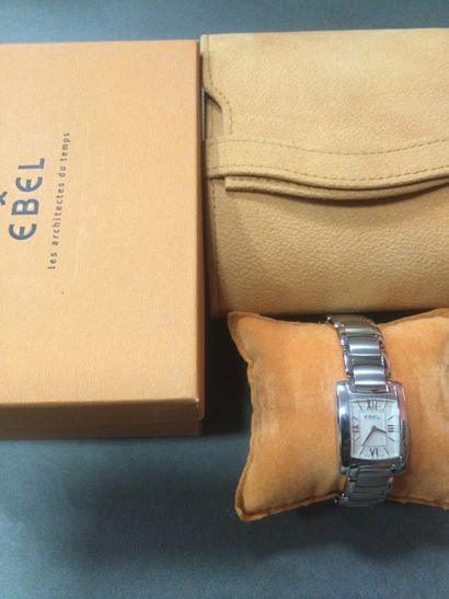null EBEL, woman's watch, BRASILIA model, quartz movement, beige dial, steel bracelet,...