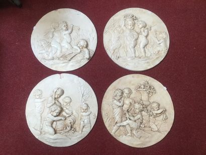 null Four medallions with the allegory of the four seasons Diam 52 cm (accident)