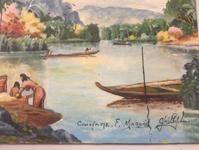 null Louis GRILLY (1899-1970) est l'un des célèbres peintres du bagne de Cayenne...