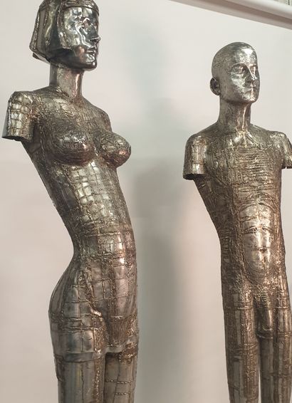 null Milutin MRATINKOVIC, "Gardiens de la conscience", grande paire de sculptures...